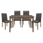 ZUN Walnut Brown Finish Rectangular Dining Table 1pc Wooden Furniture Kitchen Dining B011P175376