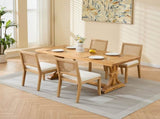 Farmhouse Rattan Dining Chairs Set of 2, Mid Century Modern Kitchen & Dining Room Chairs, Cane 63105363