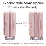 Luggage Sets 3 Piece, Expandable Carry On Luggage with TSA Lock Airline Approved, 100% PC W2098P189947