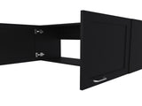 FM FURNITURE Nakya Kitchen Wall Cabinet with 2 Doors, Black B128P293888