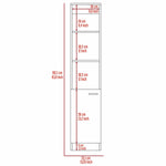 ZUN Dowling 2-Shelf Rectangle Linen Cabinet Light Oak B06280219