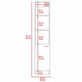 ZUN Dowling 2-Shelf Rectangle Linen Cabinet Light Oak B06280219