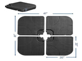 130 lbs Outdoor Cantilever Umbrella Base, 4-Piece Square Offset Umbrella Stand Plate Set, Water and 14513616