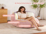 Oversized Bean Bag Chairs,Multicolor Faux Fur Couch Filled with Shredded Sponge,Large Lounger Sofa 63896610