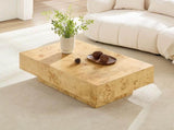 43.31 Inch Burl Wood Veneer Coffee,Rectangle Mid-Century Modern for Living Room,Coffee W2582P431210