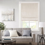 ZUN Basketweave Room Darkening Cordless Roman Shade B03598223