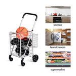 ZUN Convenient foldable shopping cart 93655953