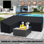 ZUN Outdoor sectional Cover, Waterproof sectional Cover, Sectional Couch Cover, Garden Lawn 74206929