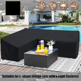 ZUN Outdoor sectional Cover, Waterproof sectional Cover, Sectional Couch Cover, Garden Lawn 74206929