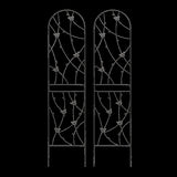 2 Pack Metal Garden Trellis 86.7" x 19.7" Rustproof Trellis for Climbing Plants Outdoor Flower W1586P268060