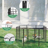 ZUN Dog Fence 40" H,8 Metal Panel Heavy Duty Pet Playpen Dog Fence with Door 79093590