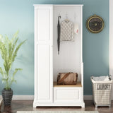ON-TREND Stylish Design Hall Tree with Flip-Up Bench, Minimalist Hallway Shoe Cabinet with WF304223AAK
