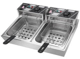 Dual Tank Electric Deep Fryer, 22.8QT/21.6L Large Capacity 110V 3400W with Adjustable Temperature 65681853