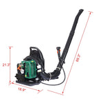 ZUN 2-STROKE BACKPACK LEAF BLOWER,GAS 63.3cc,3.6HP 750CFM W46551395