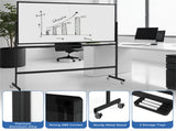 360&deg Rotating Double-Sided Magnetic Whiteboard, 182.8891.44cm Writing Surface Mobile Dry Erase 13556129