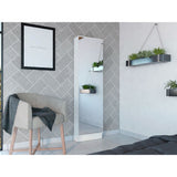 Ruan XL Shoe Rack, Mirror, Five Interior Shelves, Single Door Cabinet B128P148801