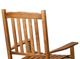 Square Wooden Rocking Chair Wavy Backboard Original Color 82239638
