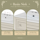 36" Bathroom Vanity Cabinet Sink Combo Set, Undermount Ceramic Sink, Free Standing Vanity Set N710P250654Y