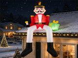 8.7 FT Lighted Inflatable Christmas Nutcracker Yard Decoration with Built-in LED Lights, Blow Up 36971485