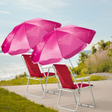 Folding Beach Chair with Umbrella Adults, Lightweight Porable Camping Chair with 265lbs Capacity 73014035