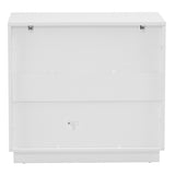 White P2 Particle Board and Density Board Wavy Pattern Drawer Front Three-Level Four-Drawer Bedside 33325680