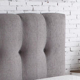 Bridgevine Home Tufted Upholstered Headboard with Nailhead Trim, Queen Size, Grey B108P163874
