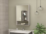 Burlington Rectangle Medicine Cabinet with Mirror Light Grey B06280282
