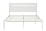 Contemporary Queen Bed 1pc Casual Style White Metal Bed Bedroom Furniture B01167361