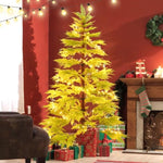 ZUN 6ft Artificial Christmas with 300 LED Lights and 600 Branch Tips, Imitation Cypress Leaf Xmas N710P181792F