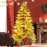 ZUN 6ft Artificial Christmas with 300 LED Lights and 600 Branch Tips, Imitation Cypress Leaf Xmas 86463698