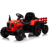 ZUN Ride on Tractor with Trailer,12V Battery Powered Electric Tractor Toy w/Remote Control,electric car W1396124965