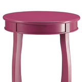 ZUN Purple Accent Table with Bottom Shelf B062P209054