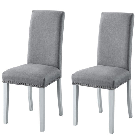ZUN Grey and Antique White Parson Chairs B062P182772