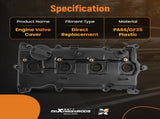 Valve Cover Set for Infiniti QX60 Nissan Altim Murano Rogue 2.5L 2014-1017 Black 94182559