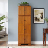 ZUN 72.4" Tall Storage Cabinet Tall Storage Cabinet with 8 Doors and 4 Shelves ,Bookshelf Living Room, W1758P211012