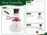 6FT Snowman with Auto-Opening Gift Box, 200 White Lights, Expandable Fabric Christmas Decor, US Plug 12259912
