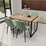 59" MDF light wood dining and modern dining chair 4-piece set, medieval wooden kitchen dining 82148383