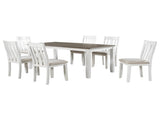 Retro Style 7-Piece Dining Table Set with Extendable Table and 6 Upholstered Chairs 99726867