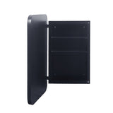 20x30 Inch Recessed Black Metal Framed Medicine Cabinet with Mirror and Adjustable Shelves Black W1435P241582
