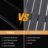 55" Outdoor Bar Table with Wheels, Rectangle Narrow Counter Height Table, Ideal Bar Height Table for 08317039