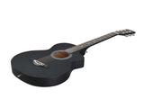 38 Inch Acoustic Guitar for Beginners, JF Body Shape, Basswood Folk Guitar in Matte Black, 6-String 06386937