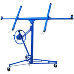 ZUN Drywall Panel hoist Drywall Lift Rolling Panel Hoist Jack Lifter 16ft blue color W465141084