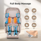 ZUN BOSSCARE 3D Zero Gravity Massage Chair,Full Body Shiatsu Recliner with APP Beige W730P162476