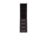 Linen Cabinet 68" H, Three Shelves, Four Drawers and Metal handles B097P296830