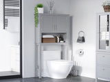 Double Door Over the Toilet Cabinet, Modern Bathroom Storage Organizer with Adjustable Inner Shelf & 23800687