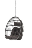 ZUN Outdoor Garden Rattan Egg Swing Chair Hanging Chair W874127488