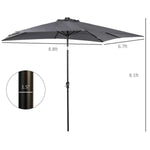 ZUN Outdoor beach umbrella/ Sun Umbrella （Prohibited by WalMart） 87658751