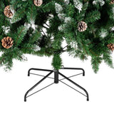 ZUN Christmas Tree 7FT 1350 Branch Flocking Spray White Tree Plus Pine Cone 59813333