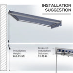 ZUN Electric Awning /Patio Retractable Awning -AS （Prohibited by WalMart） 27349408