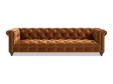 Alto 88" Tufted Chesterfield Sofa, Burnt Orange Performance Velvet B2719P280169